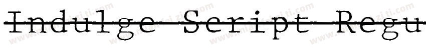 Indulge Script Regul字体转换